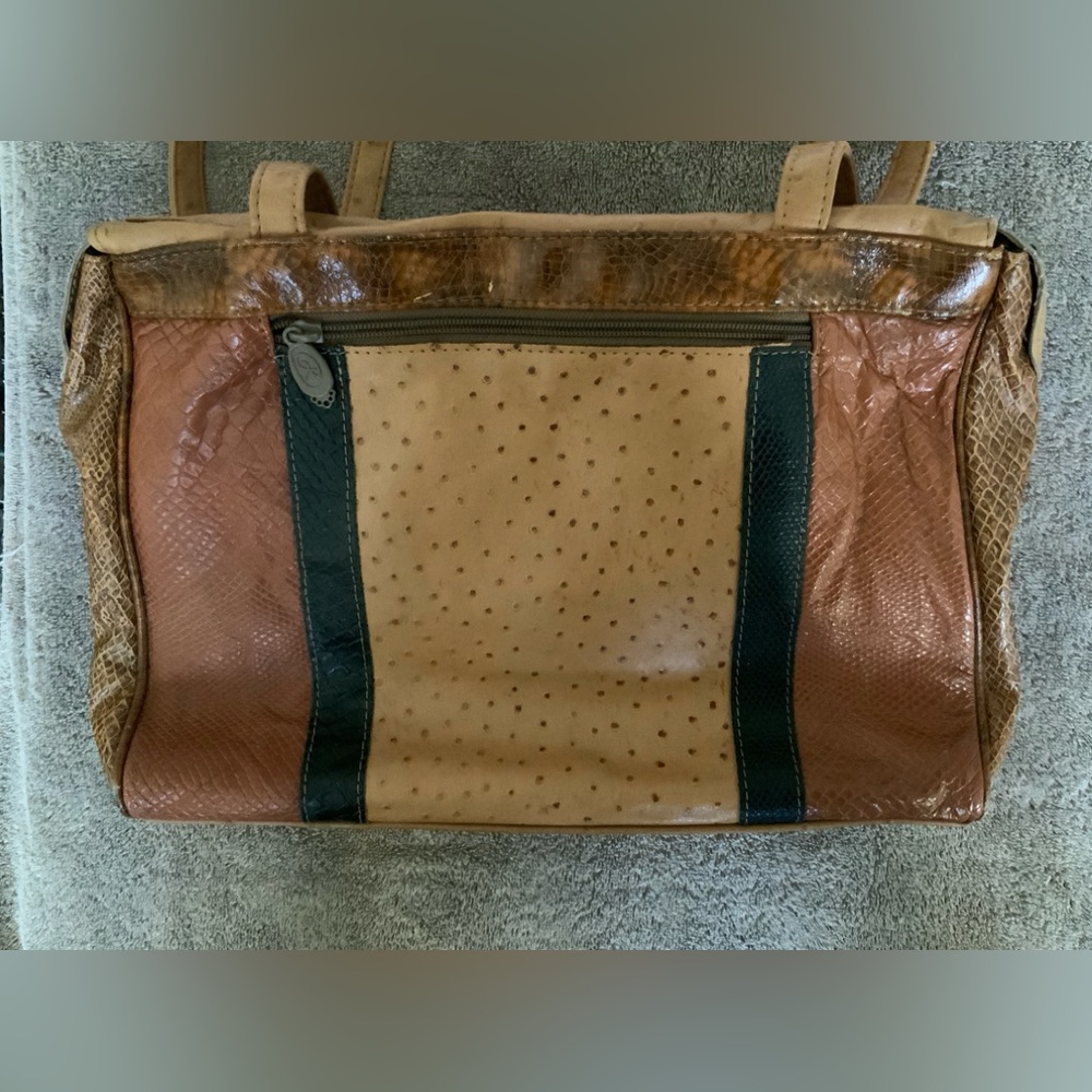 VINTAGE LEATHER SATCHEL / PURSE. - Picture 3 of 9